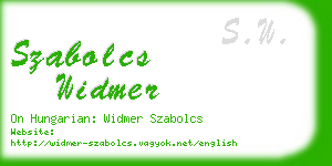 szabolcs widmer business card